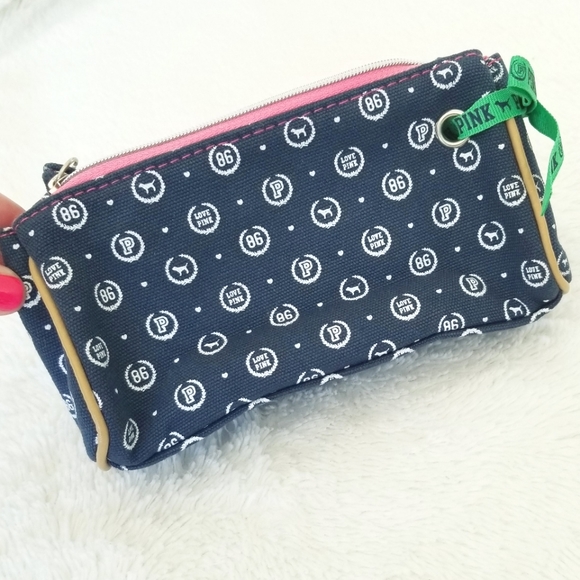 Victoria's Secret PINK Vintage Iconic Cosmetic Makeup Pencil Bag Pouch NWOT - Picture 3 of 12